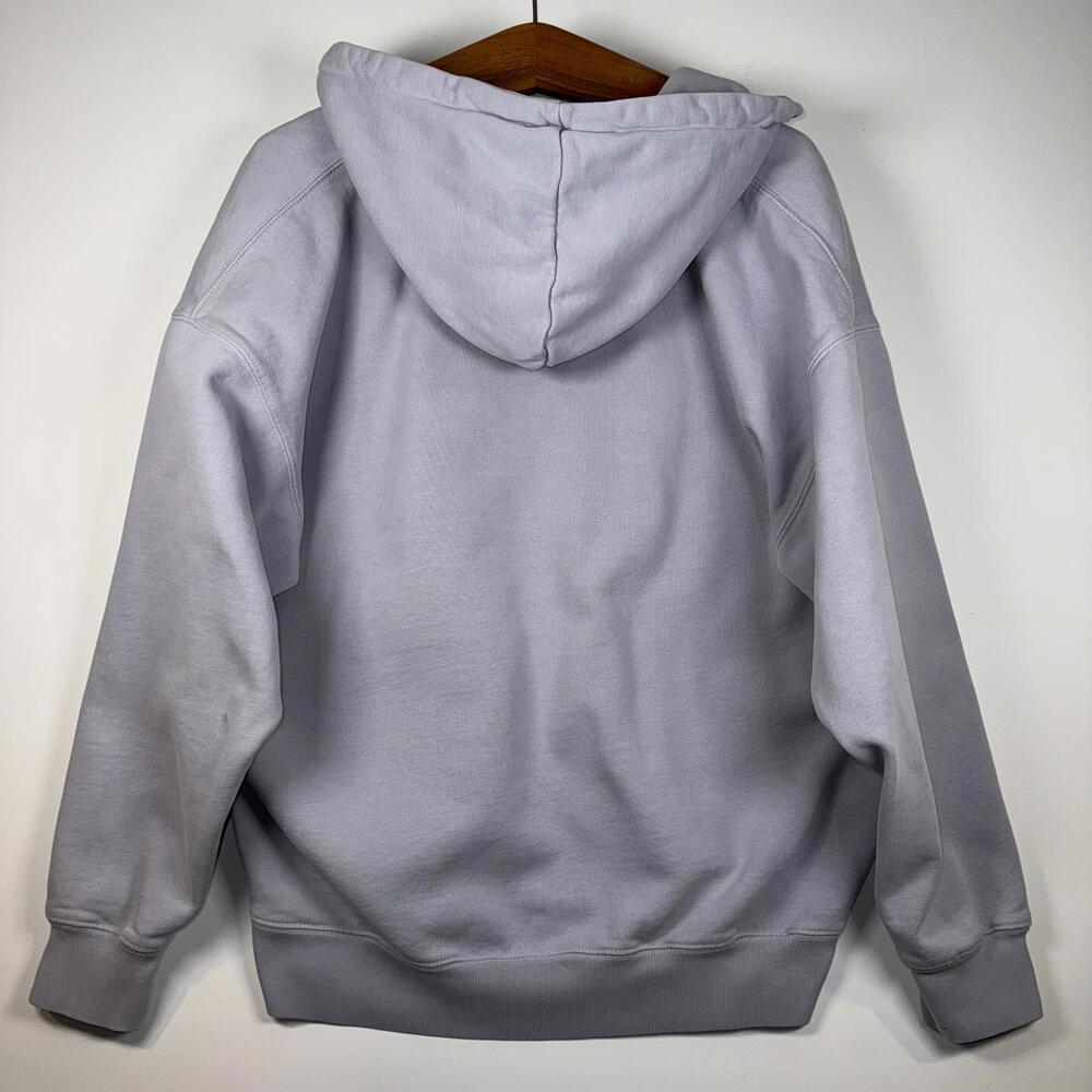 Brandy Melville Full Zip Blue Grey Oversized Hoodie XL - Picture 4 of 8